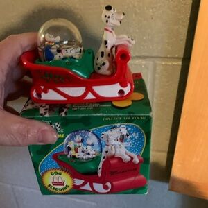 Vintage McDonald's Red and White Dalmatian Sled Toy